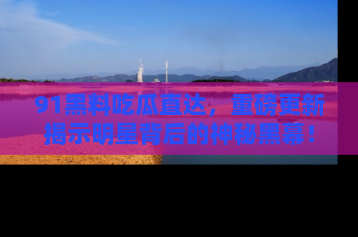 91黑料吃瓜直达,重磅更新揭示明星背后的神秘黑幕!
