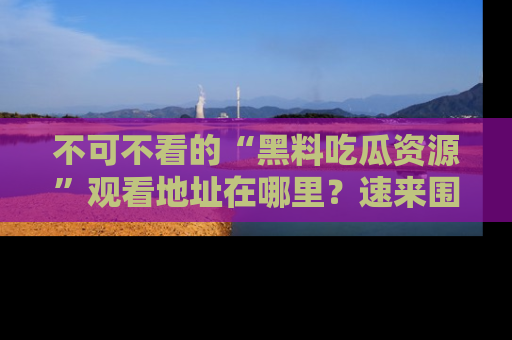 不可不看的“黑料吃瓜资源”观看地址在哪里?速来围观吧!