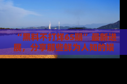 “黑料不打烊65期”最新进展,分享那些鲜为人知的娱乐八卦
