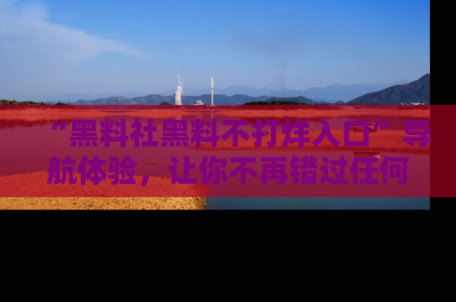 “黑料社黑料不打烊入口”导航体验,让你不再错过任何精彩黑料