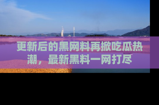 更新后的黑网料再掀吃瓜热潮，最新黑料一网打尽