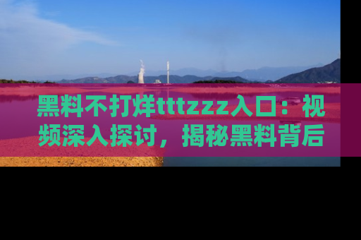 黑料不打烊tttzzz入口:视频深入探讨,揭秘黑料背后的人和事