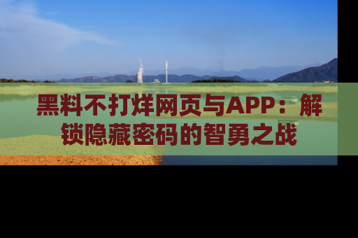 黑料不打烊网页与APP:解锁隐藏密码的智勇之战
