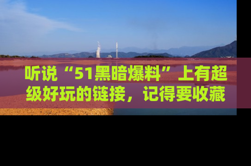 听说“51黑暗爆料”上有超级好玩的链接，记得要收藏哦！
