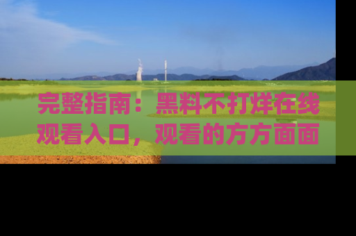 完整指南:黑料不打烊在线观看入口,观看的方方面面与app选择