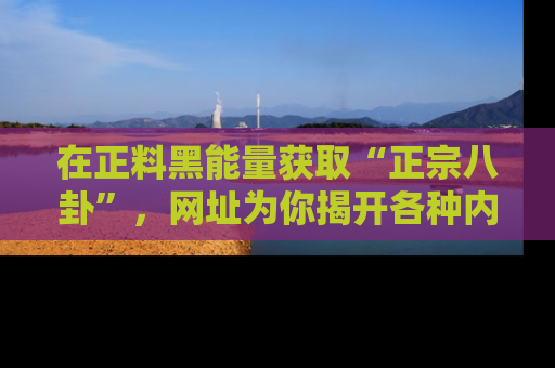 在正料黑能量获取“正宗八卦”,网址为你揭开各种内幕故事!